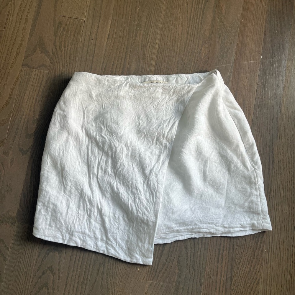 Abercrombie & Fitch White Linen Mini Skirt/Skort
